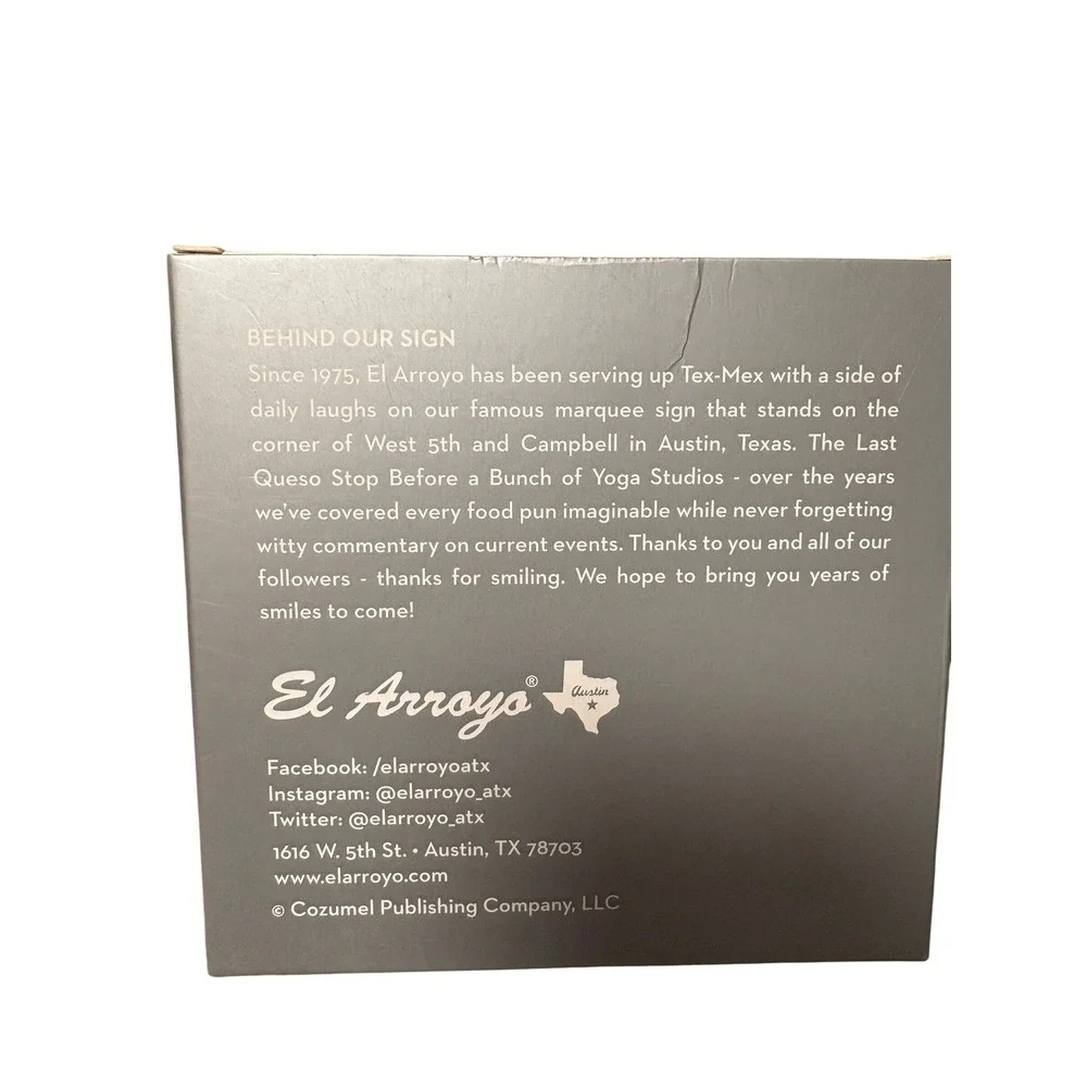 El Arroyo Mercury Glass Ornament Merry Little Margarita Austin‎ Texas Sign NIB